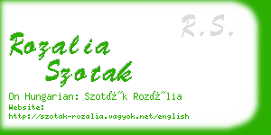 rozalia szotak business card